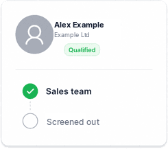 Lead qualification preview. Sample data.
